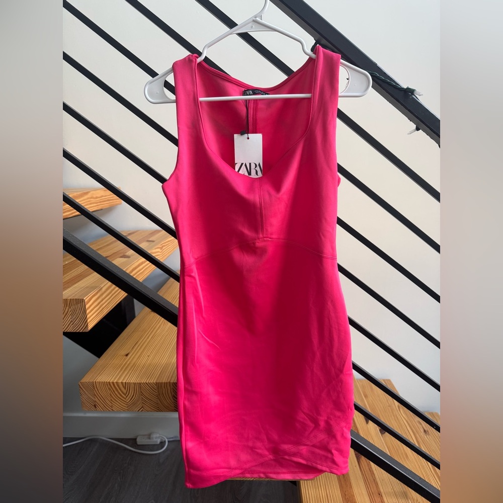 Zara Midi Dress Pink Size Small
